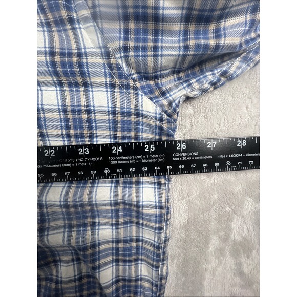 Eddie Bauer Men's Size L Plaid Long Sleeve Button Front Casual Shirt 100% Cotton - Picture 5 of 8